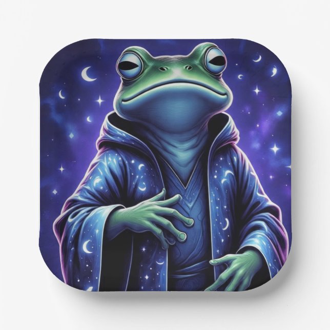 CrescentMoonFrog  Paper Plate (Front)