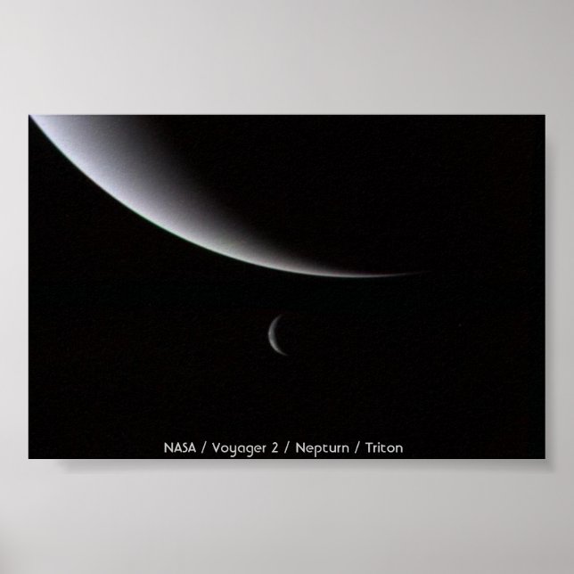 Crescents of Neptune and Triton Poster (Front)