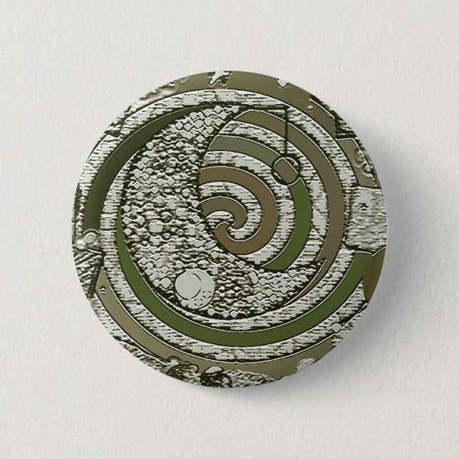 cresent moon 2 inch round button (Front)