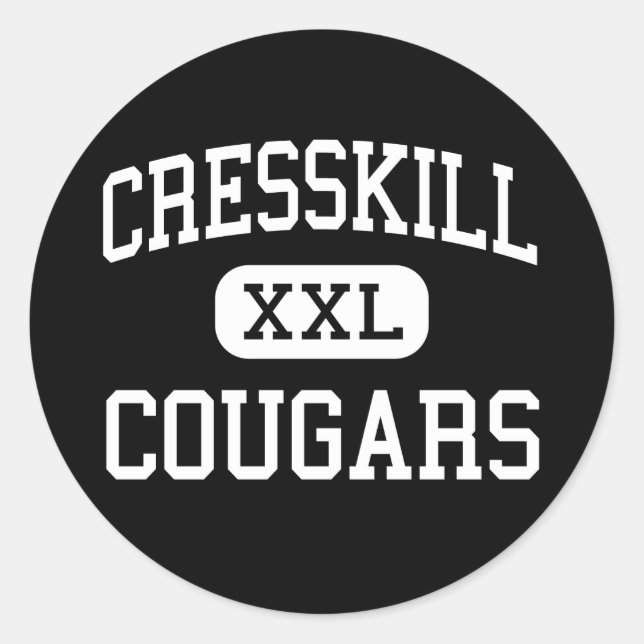 Cresskill - Cougars - High - Cresskill New Jersey Classic Round Sticker (Front)