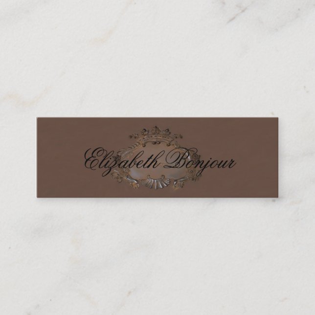 Crest ~ Business Card / Emblem Royal Crown Slim (Front)