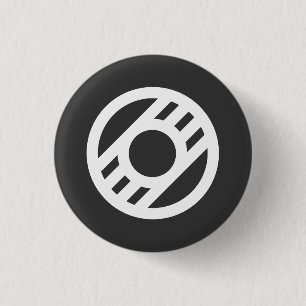Crest Modern (Black) 1 Inch Round Button