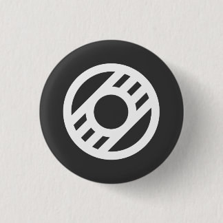 Crest Modern (Black) 1 Inch Round Button