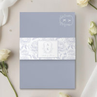 Crest Monogram Dusty Blue Wedding