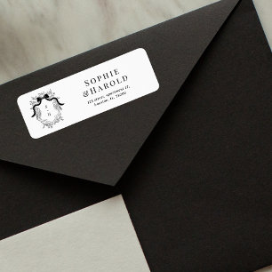 Crest Monogram Mariage français Adresse de retour