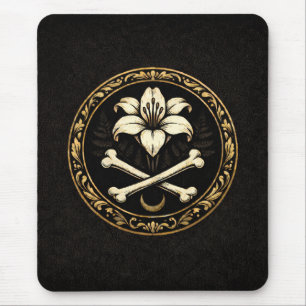 Crest Mouse Pad   Dark Academia Lily & Bones