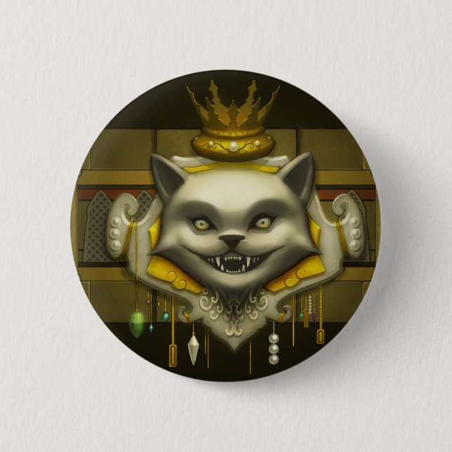 Crest Of Greed 2 Inch Round Button (Front)