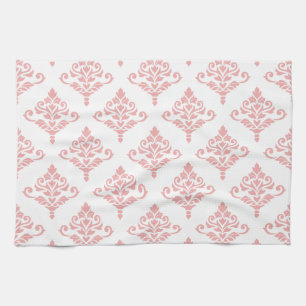 Cresta Damask Pattern (B) Pink Kitchen Towel
