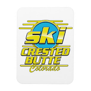 Crested Butte Colorado 80s ski logo Magnet
