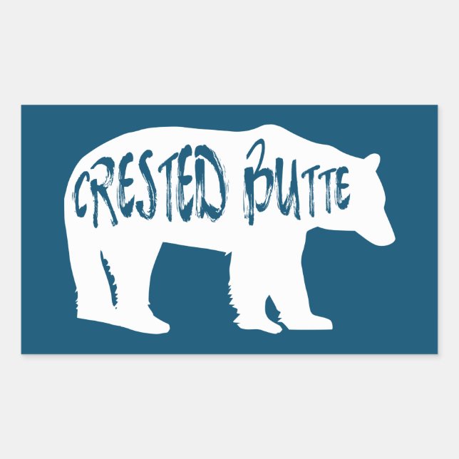 Crested Butte Colorado Bear Sticker (Front)