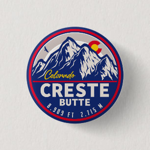 Crested Butte Colorado - Camping Hiking Souvenirs 1 Inch Round Button