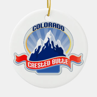 Crested Butte Colorado Ceramic Ornament