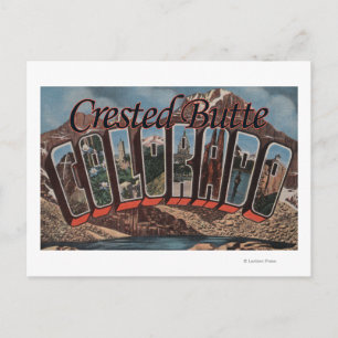 Crested Butte, Colorado - Large Letter Scenes Postcard
