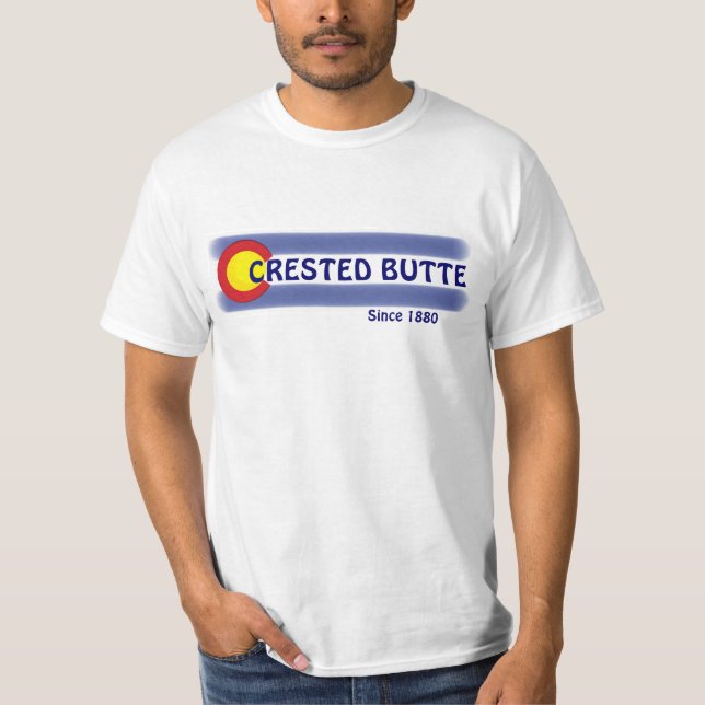 Crested Butte Colorado local flag value tee (Front)