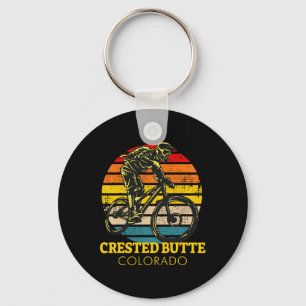 Crested Butte Colorado Mountain Biking Mtb Vintage Keychain