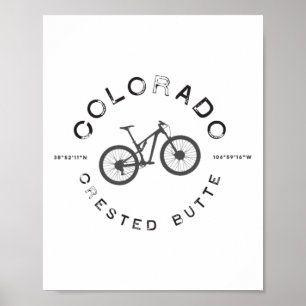 Crested Butte Colorado Mountain Biking T Poster