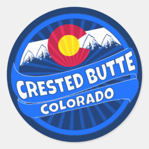 Crested Butte Colorado mountain burst sticker