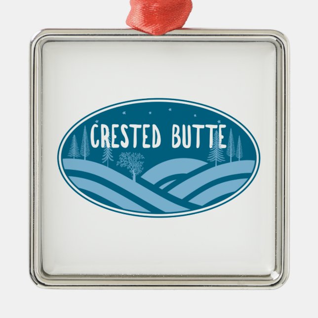 Crested Butte Colorado Outdoors Metal Ornament (Front)