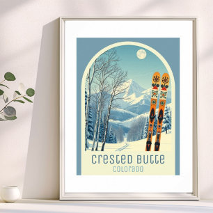 Crested Butte Colorado ski vacation Poster