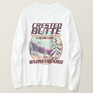 Crested Butte Colorado Snowboarding logo T-Shirt