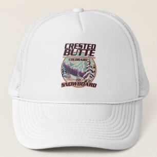 Crested Butte Colorado Snowboarding logo Trucker Hat
