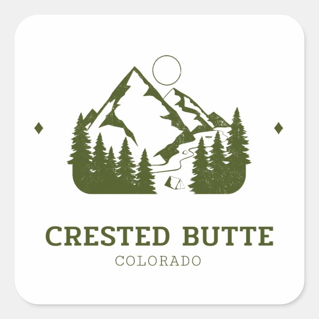 Crested Butte - Colorado Square Sticker (Front)