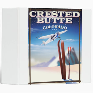 Crested Butte Colorado travel poster Binder