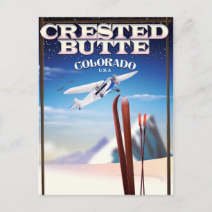 Crested Butte Colorado travel poster Postcard