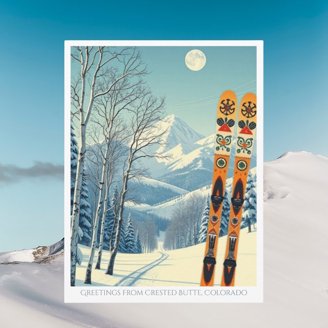 Crested Butte Colorado vacances ski Carte postale (Créateur téléchargé)