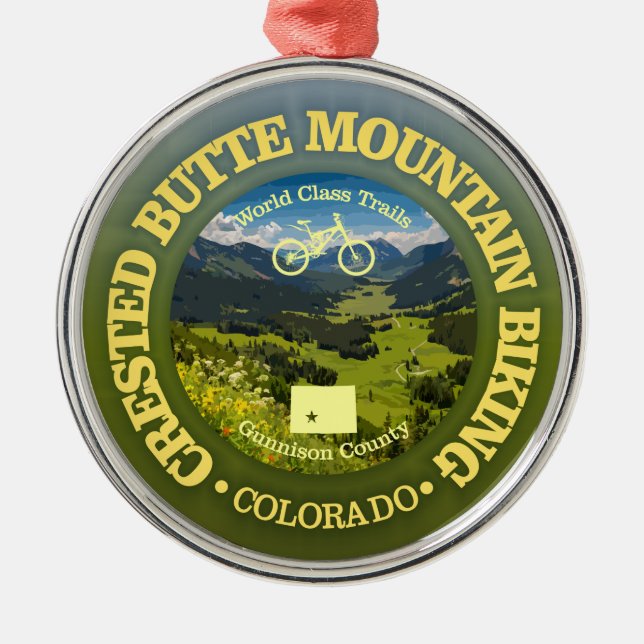 Crested Butte (MTB C) Metal Ornament (Front)