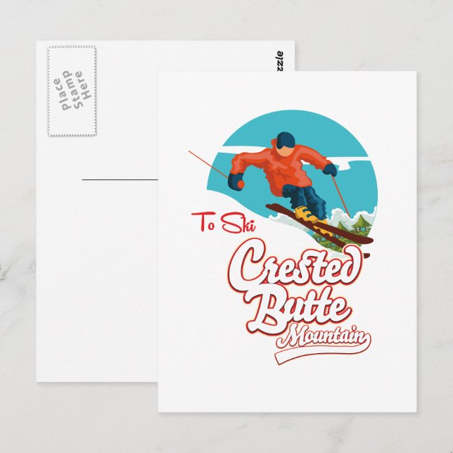 Crested Butte to ski Postcard (Front/Back)