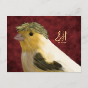 Crested Canary Postcard