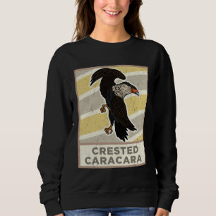 Crested caracara birds biologist ornithologist bir sweatshirt
