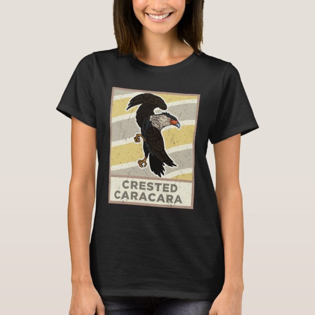 Crested caracara birds biologist ornithologist bir T-Shirt (Front)