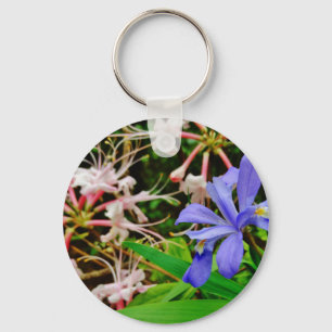 Crested Dwarf Iris Keychain