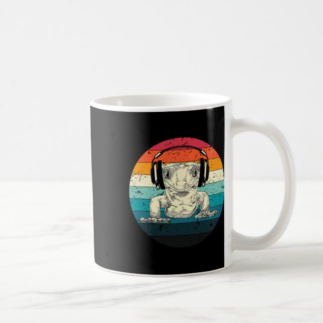 Crested Gecko Playing Video Game Funny Gamers  Coffee Mug (Right)