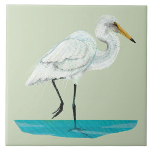 Crested Grebe Tile