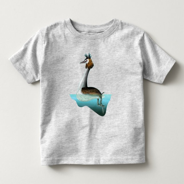 Crested Grebe Toddler T-shirt (Front)