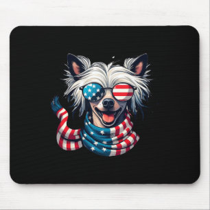 Crested Lover Us Flag 4th Of July Patriotic  Mouse Pad