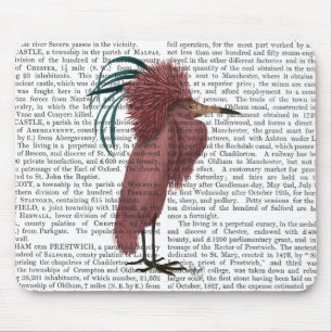 Crested Marsala Bird Mouse Pad