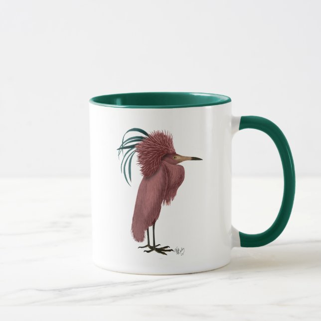 Crested Marsala Bird Mug (Right)
