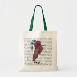 Crested Marsala Bird Tote Bag