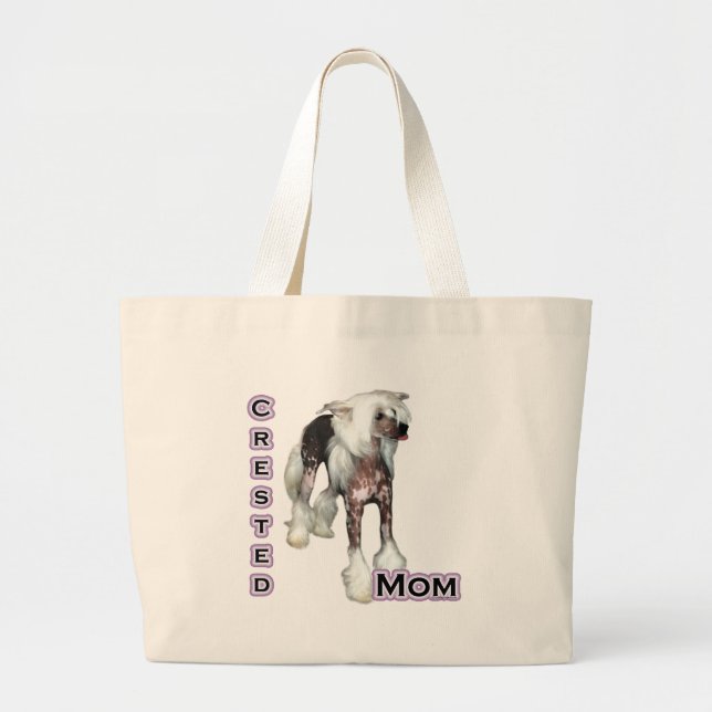 Crested Mom 4 Large Tote Bag (Front)
