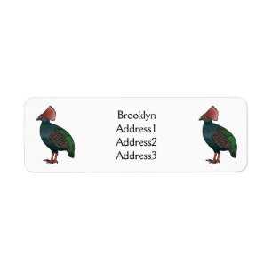 Crested partridge bird cartoon illustration