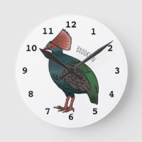 Crested partridge bird cartoon illustration 