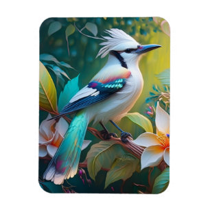 Crested Teal Winged Jay Magnet