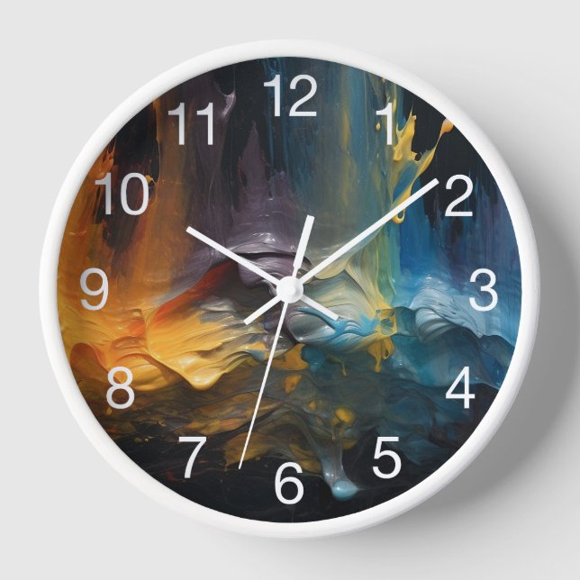Cresting Wave oil painting Clock (Front)