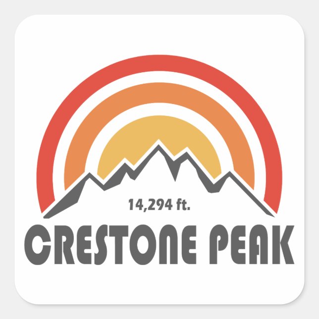 Crestone Peak Square Sticker (Front)
