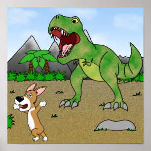 Cretaceous Corgi Poster