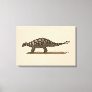 Cretaceous Dinosaur Ankylosaurus Canvas Print